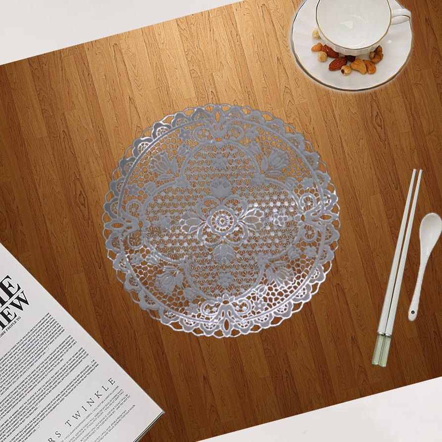 Fancy Dining Table Mat (Net Design) – Elegant Washable Table Placemat - Saadiq.pk