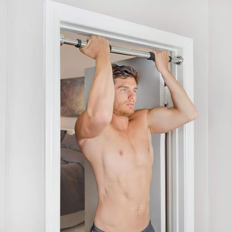 Adjustable Doorway Pull Up Bar | No Drill Home Gym Exercise Bar (62-100cm)