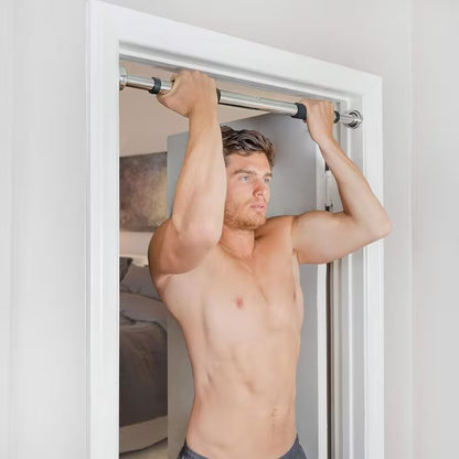 Adjustable Doorway Pull Up Bar | No Drill Home Gym Exercise Bar (62-100cm)