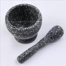 Fiber Mortar & Pestle Set – Durable Kitchen Grinder for Spices & Herb - Saadiq.pk