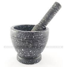Fiber Mortar & Pestle Set – Durable Kitchen Grinder for Spices & Herb - Saadiq.pk