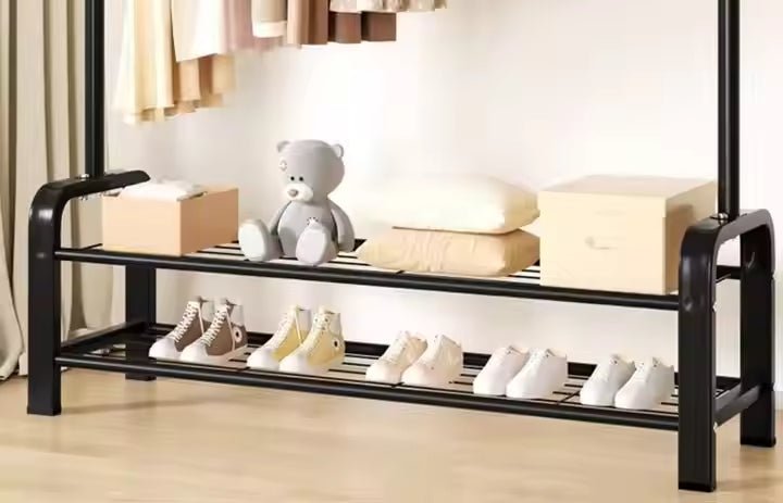 Floor Standing Cloth Rack – Sturdy Indoor Clothes Organizer - Saadiq.pk