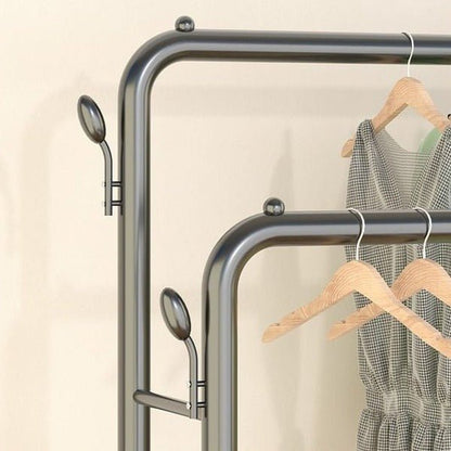 Floor - Standing Cloth Rack with Wheels – Portable Clothes Organizer - Saadiq.pk