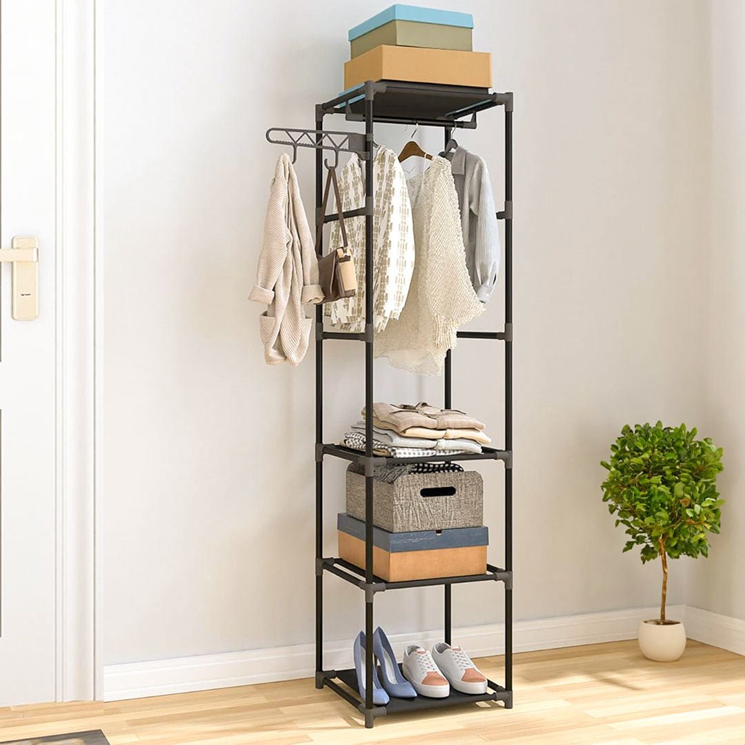 Floor Standing Clothes Hanger – 4 - Layer Wardrobe Organizer - Saadiq.pk