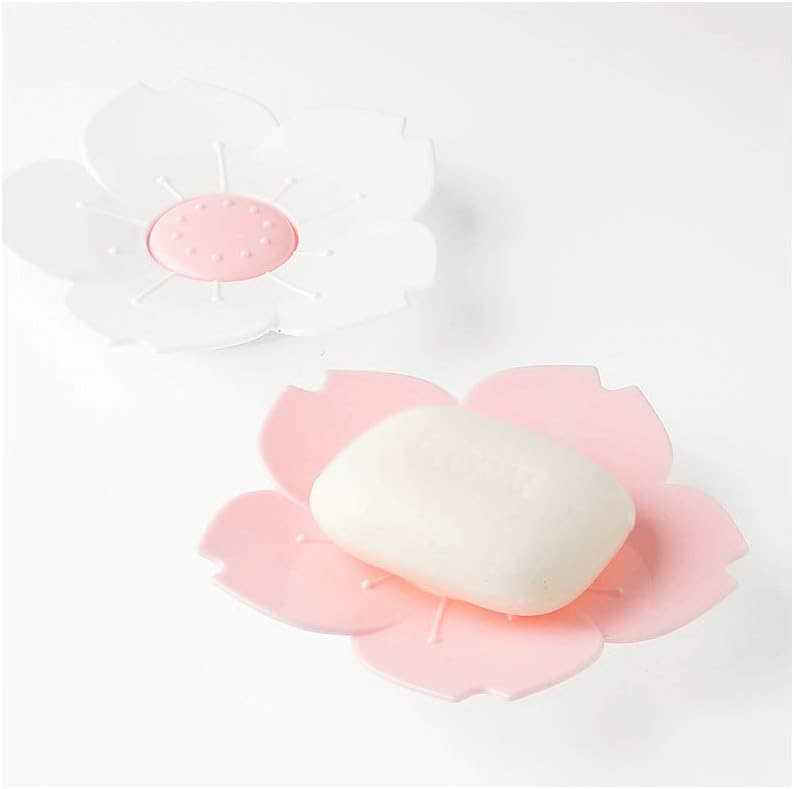 Flower Shape Soap Tray – Cute Cartoon Rose Soap Holder - Saadiq.pk