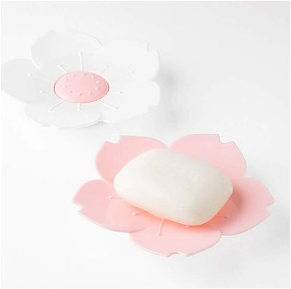 Flower Shape Soap Tray – Cute Cartoon Rose Soap Holder - Saadiq.pk