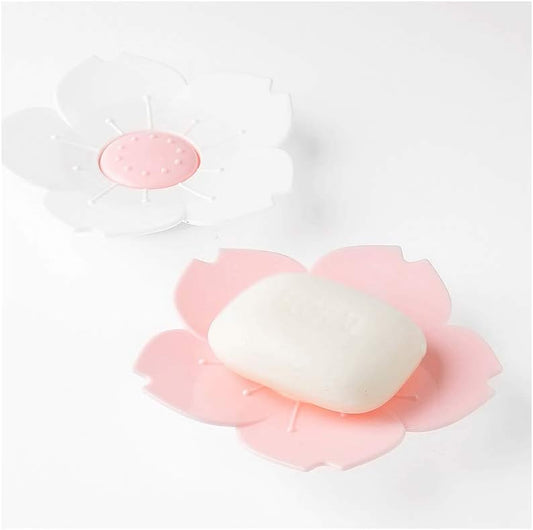 Flower Shape Soap Tray – Cute Cartoon Rose Soap Holder - Saadiq.pk