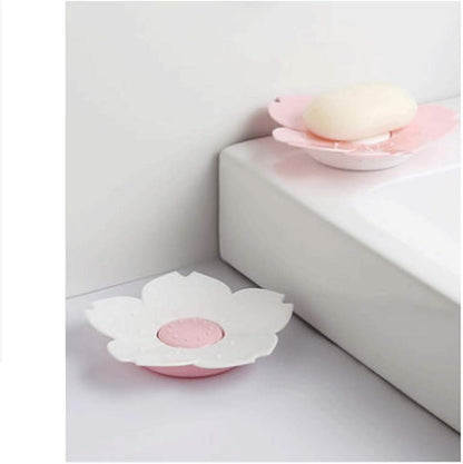 Flower Shape Soap Tray – Cute Cartoon Rose Soap Holder - Saadiq.pk