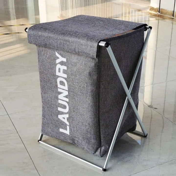 Foldable Laundry Basket with Stand – Portable Clothes Storage Organizer - Saadiq.pk