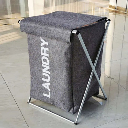 Foldable Laundry Basket with Stand – Portable Clothes Storage Organizer - Saadiq.pk