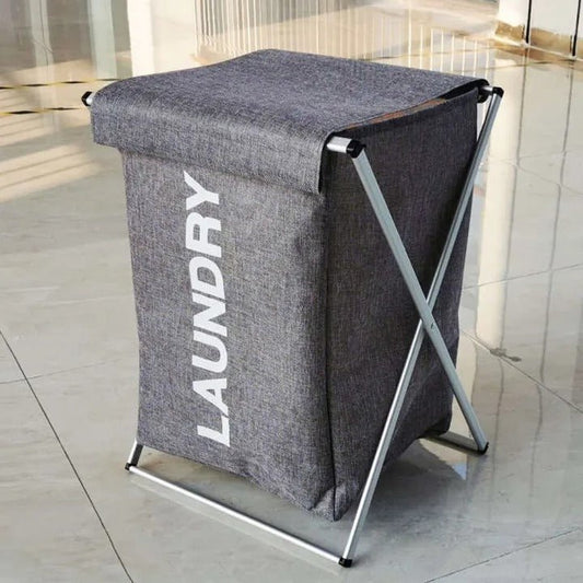 Foldable Laundry Basket with Stand – Portable Clothes Storage Organizer - Saadiq.pk