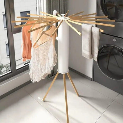 Foldable Wooden Clothes Drying Rack – Heavy Duty 16 - Bar - Saadiq.pk
