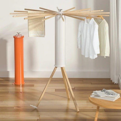 Foldable Wooden Clothes Drying Rack – Heavy Duty 16 - Bar - Saadiq.pk