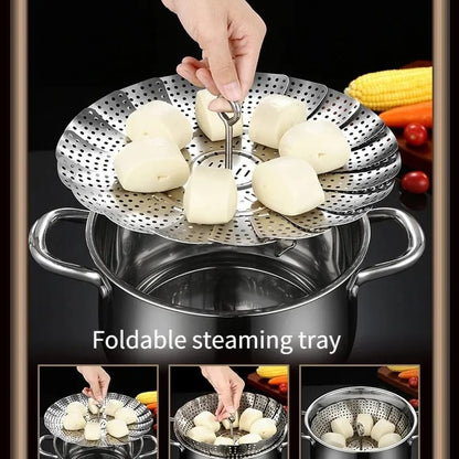 Folding Stainless Steel Steaming Tray - Saadiq.pk