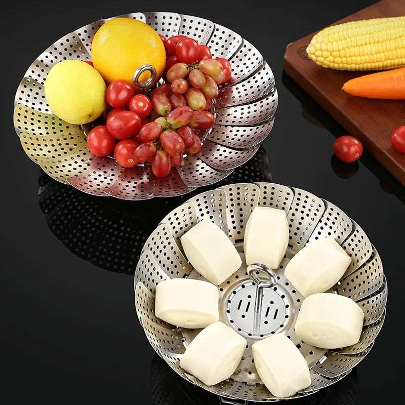 Folding Stainless Steel Steaming Tray - Saadiq.pk