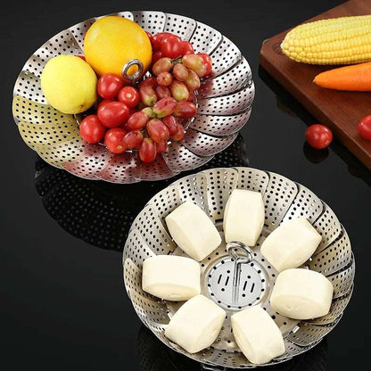 Folding Stainless Steel Steaming Tray - Saadiq.pk