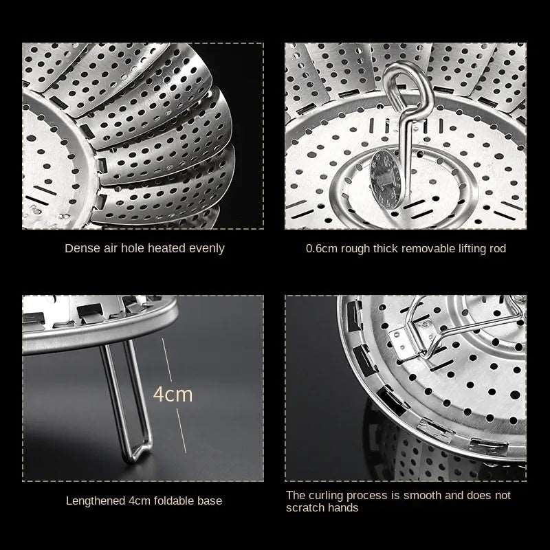 Folding Stainless Steel Steaming Tray - Saadiq.pk