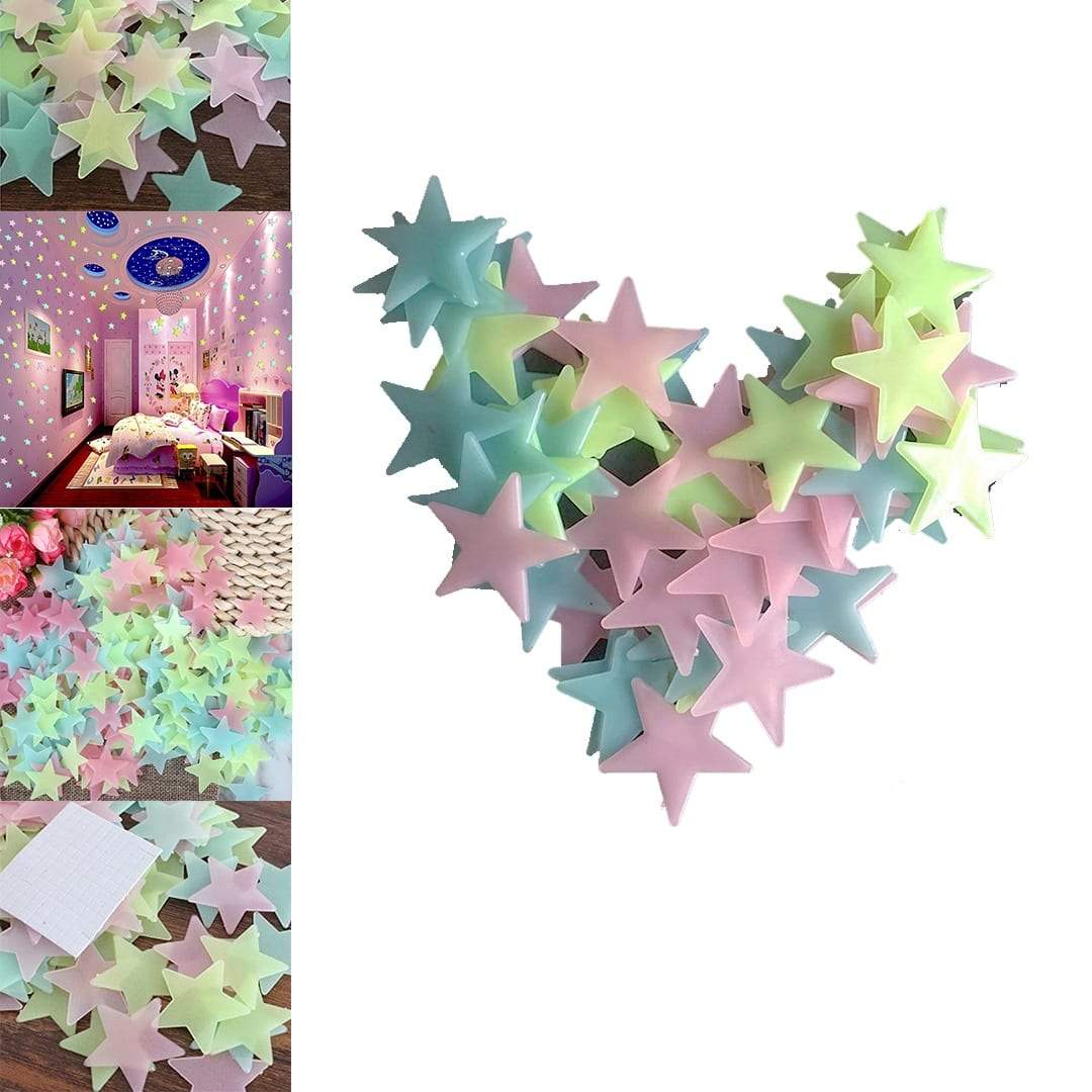 Glowing Star Wall Sticker (Pack of Two) - Saadiq.pk