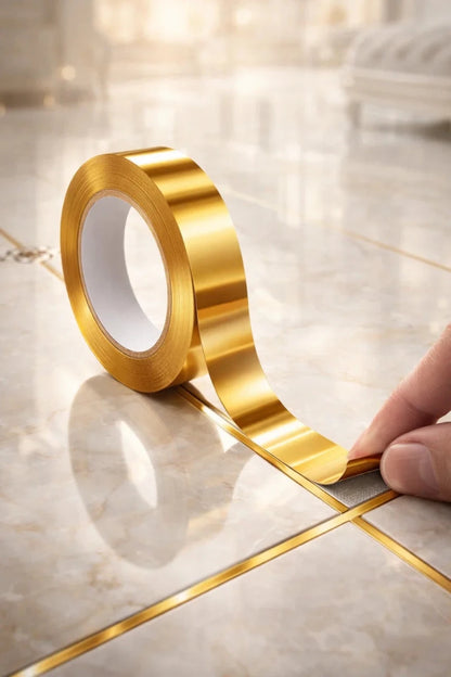 Golden Self - Adhesive Decorative Tape 1cm × 50m – Craft & DIY Premium Tape - Saadiq.pk