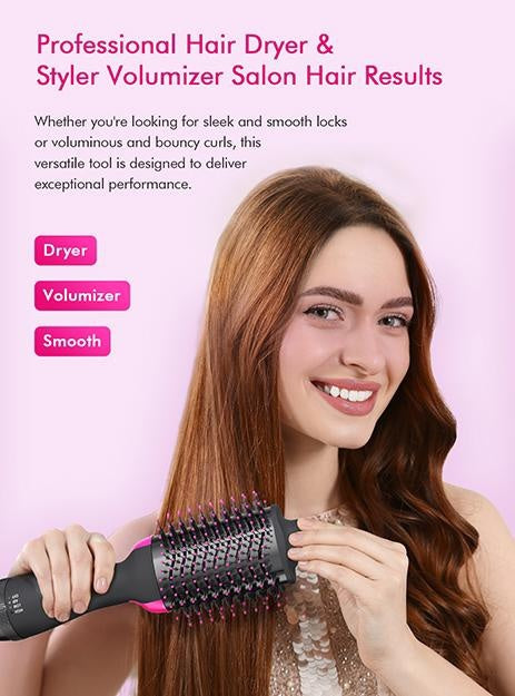 One Step Hot Air Brush – Hair Dryer & Curler Tool