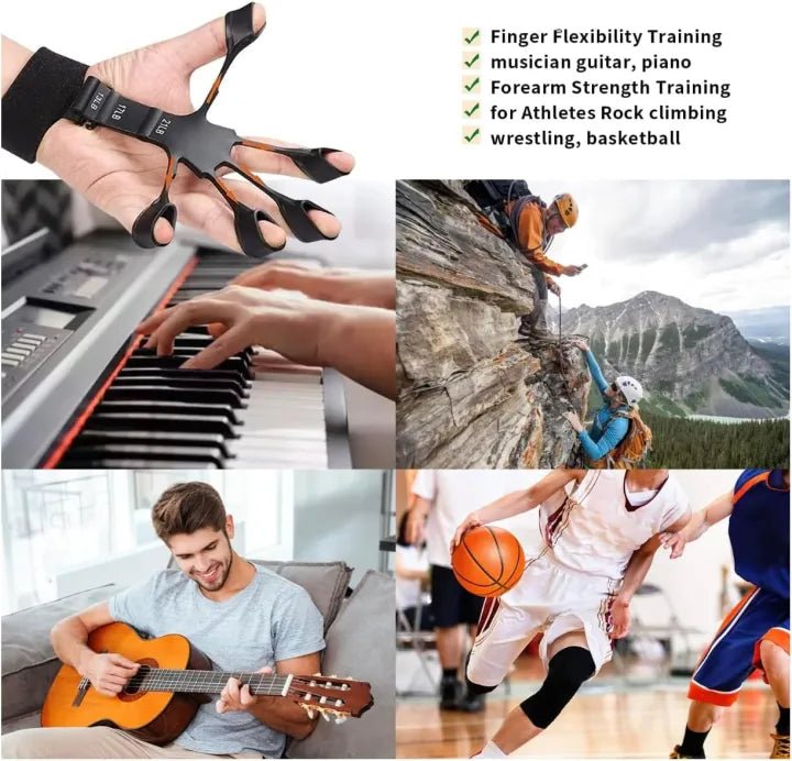 Hand Grip & Finger Stretch Bands with Wrist Support | SAADIQ.PK - Saadiq.pk