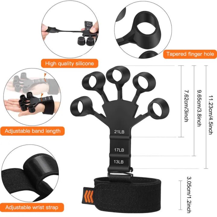 Hand Grip & Finger Stretch Bands with Wrist Support | SAADIQ.PK - Saadiq.pk