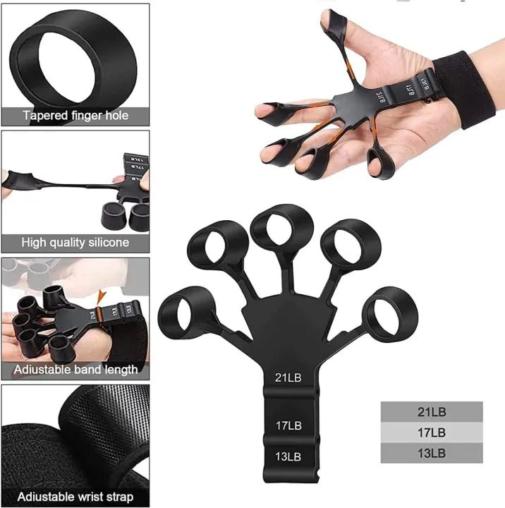 Hand Grip & Finger Stretch Bands with Wrist Support | SAADIQ.PK - Saadiq.pk