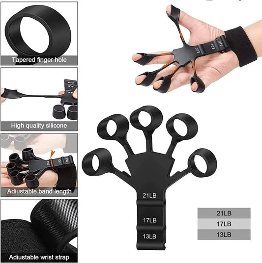 Hand Grip & Finger Stretch Bands with Wrist Support | SAADIQ.PK - Saadiq.pk