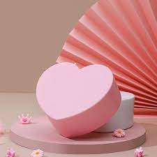 Heart‑Shaped Pink Makeup Box | Cute Cosmetic & Accessory Organizer for Girls - Saadiq.pk