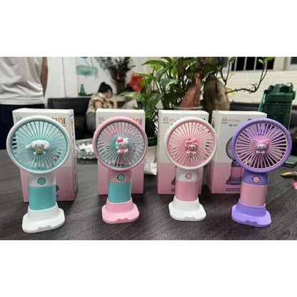 Hello Kitty Sanrio Portable USB Rechargeable Fan – Mini Handheld Cooling Fan - Saadiq.pk