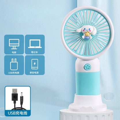 Hello Kitty Sanrio Portable USB Rechargeable Fan – Mini Handheld Cooling Fan - Saadiq.pk