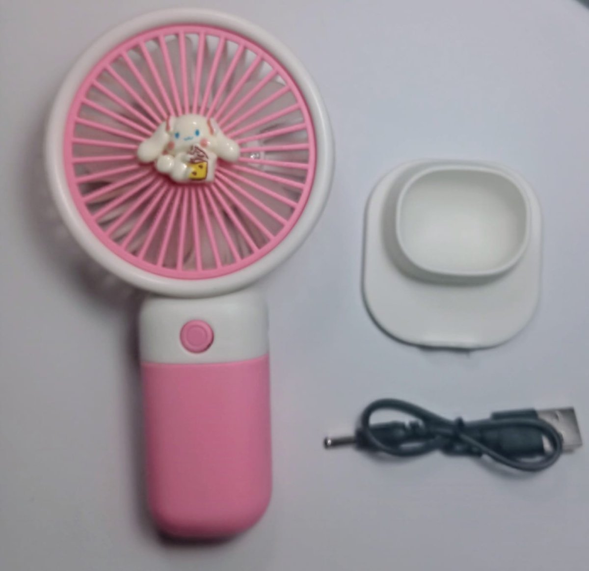 Hello Kitty Sanrio Portable USB Rechargeable Fan – Mini Handheld Cooling Fan - Saadiq.pk