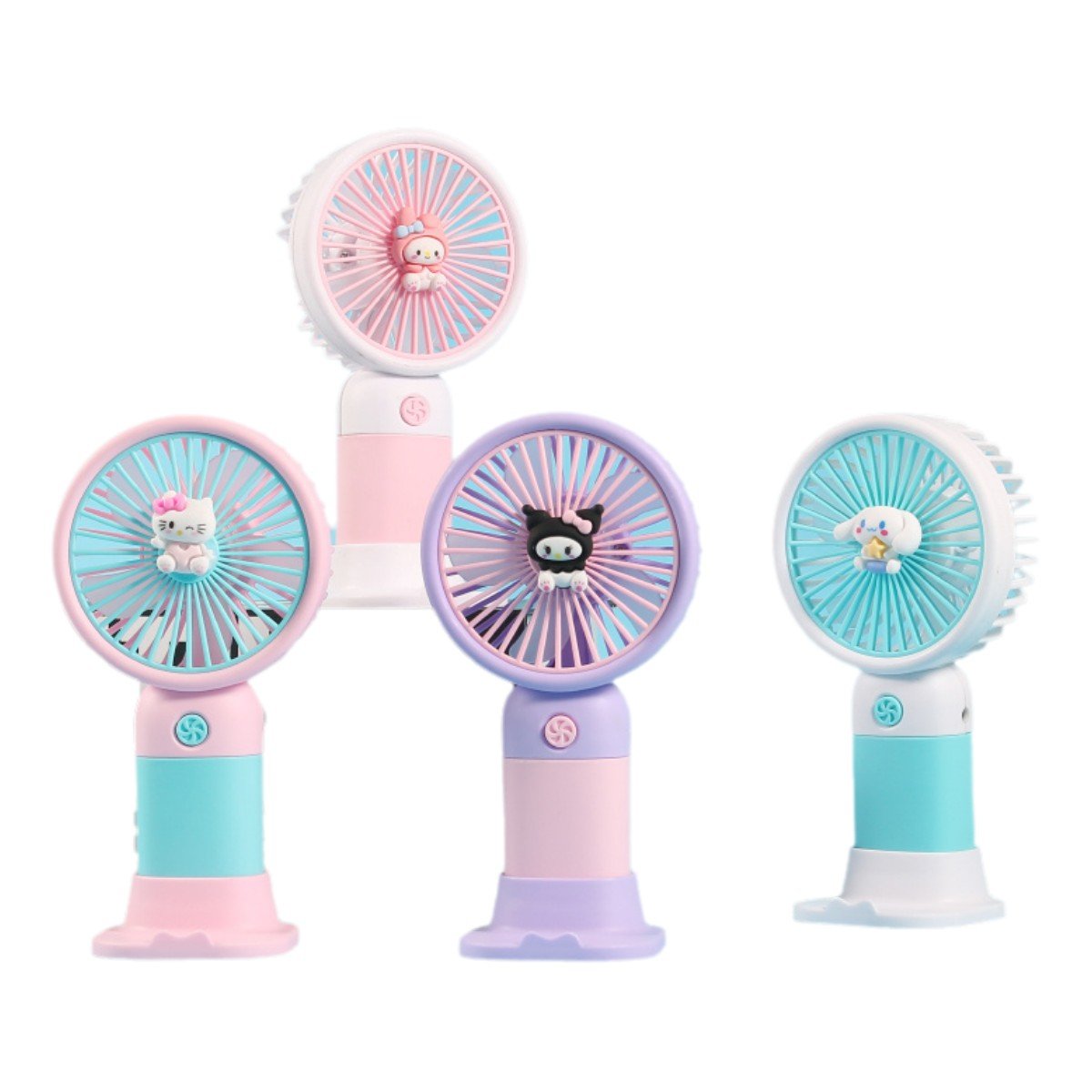 Hello Kitty Sanrio Portable USB Rechargeable Fan – Mini Handheld Cooling Fan - Saadiq.pk