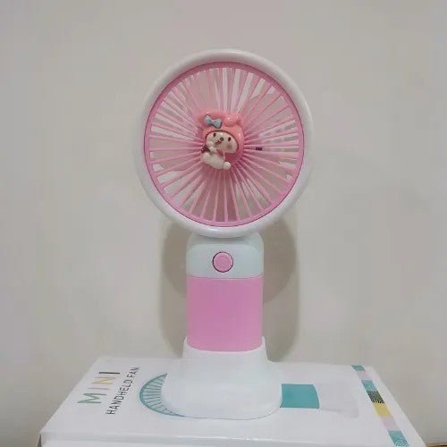 Hello Kitty Sanrio Portable USB Rechargeable Fan – Mini Handheld Cooling Fan - Saadiq.pk