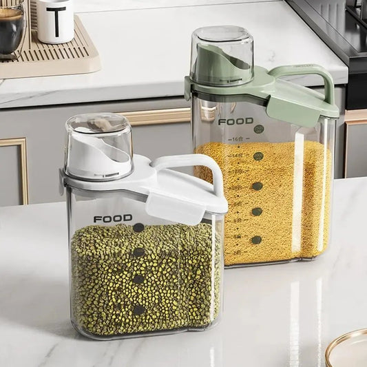 High Quality Food Storage Jar | Airtight Kitchen Grain Container - Saadiq.pk