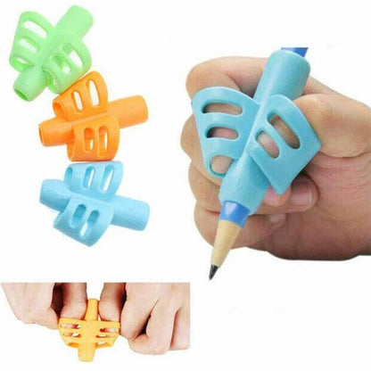 Pencil Grid Holder (Pack of 3) – Silicone Handwriting Aid & Desk Organizer
