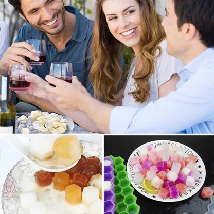 Honeycomb Silicone Ice Cube Tray with Lid – Reusable Freezer Mold - Saadiq.pk