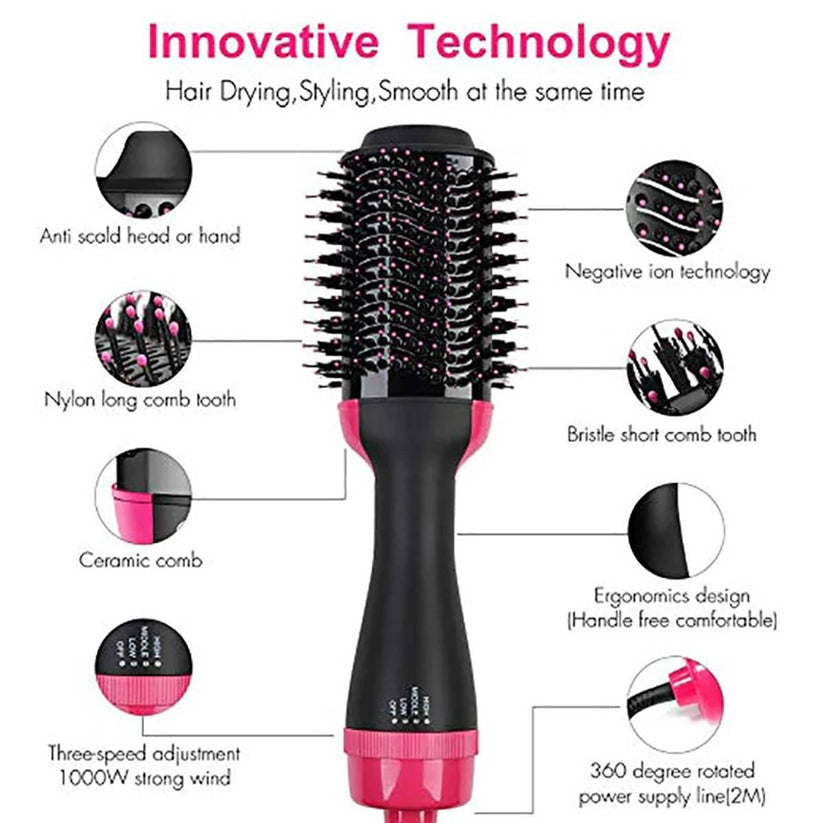 One Step Hot Air Brush – Hair Dryer & Curler Tool