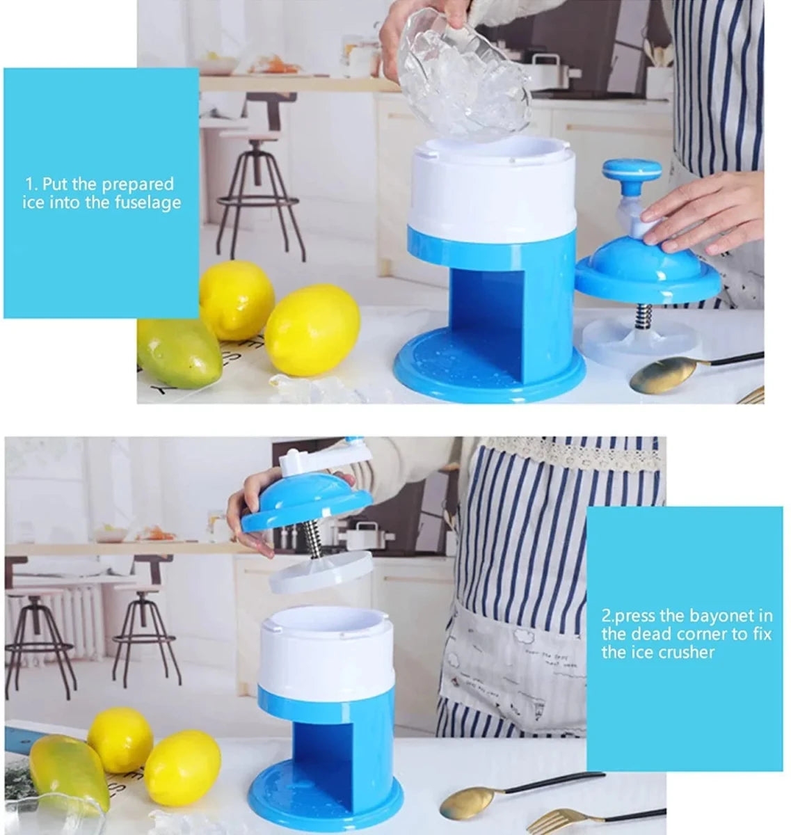 Ice Crusher Gola Ganda Machine – Manual Shaved Ice & Snow Cone Maker - Saadiq.pk