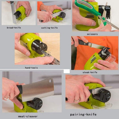Knives and Scissors Sharpener – Cordless Battery-Operated
