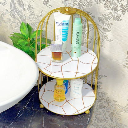 2-Tier Golden Vanity Organizer