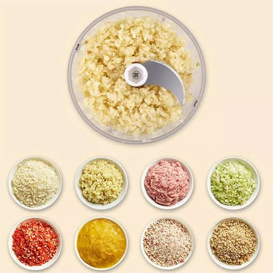 Mini Electric Food Chopper – USB Rechargeable Vegetable & Meat Grinder