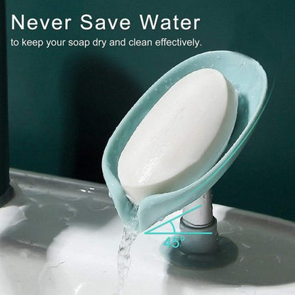 Soap Holder with Drain – Leaf Shape Bathroom & Kitchen Soap Dish
