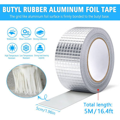 Waterproof Leak Repair Tape 5M | Roof, Pipe & Crack Repair Aluminum Foil Tape