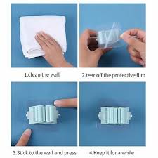 Multi-purpose Holders (Pack of 2) – Adhesive Mop & Broom Wall Hanger