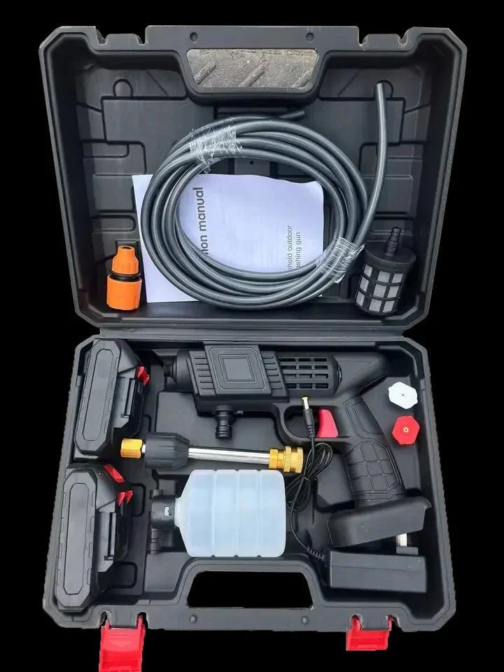 Imported High - pressure Rechargeable Wireless Car Washer |Multi Nozzle High Quality - Saadiq.pk