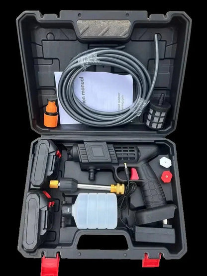 Imported High - pressure Rechargeable Wireless Car Washer |Multi Nozzle High Quality - Saadiq.pk