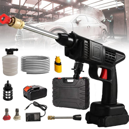 Imported High - pressure Rechargeable Wireless Car Washer |Multi Nozzle High Quality - Saadiq.pk