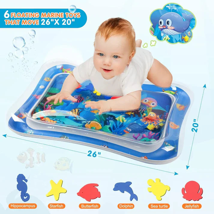 Infinno Inflatable Tummy Time Water Play Mat – Sensory Development Mat for Babies (3-24 Months)