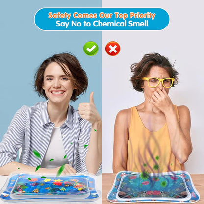 Infinno Inflatable Tummy Time Water Play Mat – Sensory Development Mat for Babies (3-24 Months)